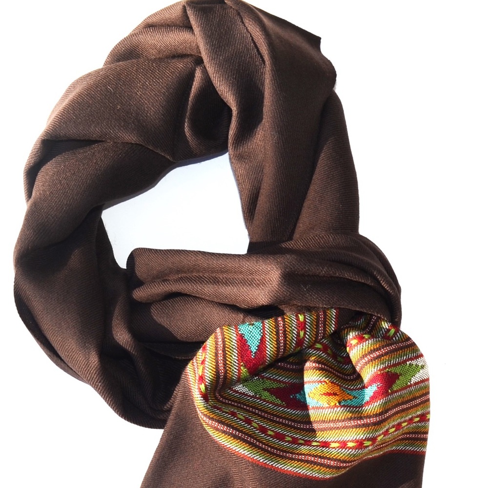 Brown Wollen Scarf and Wrap